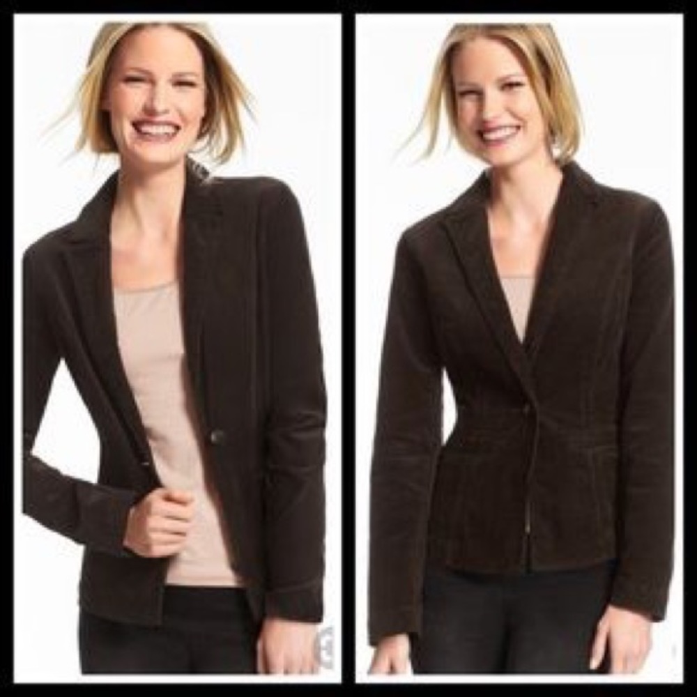 CAbi Blazer Brown Corduroy Single Button 523